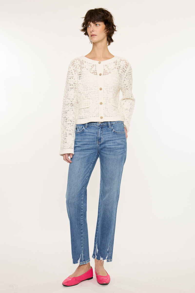 Ivorie Essentials Mid Rise Crop Straight - Official Kancan USA