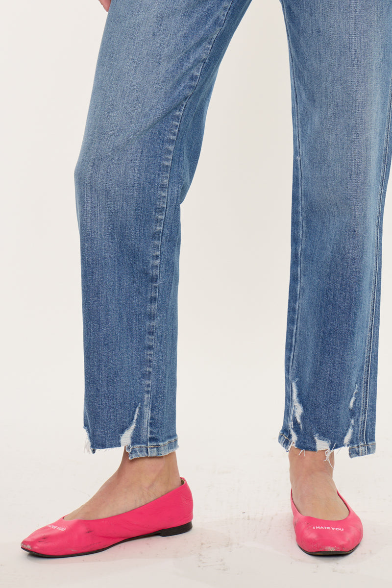 Ivorie Essentials Mid Rise Crop Straight - Official Kancan USA