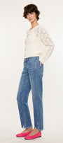 Ivorie Essentials Mid Rise Crop Straight - Official Kancan USA