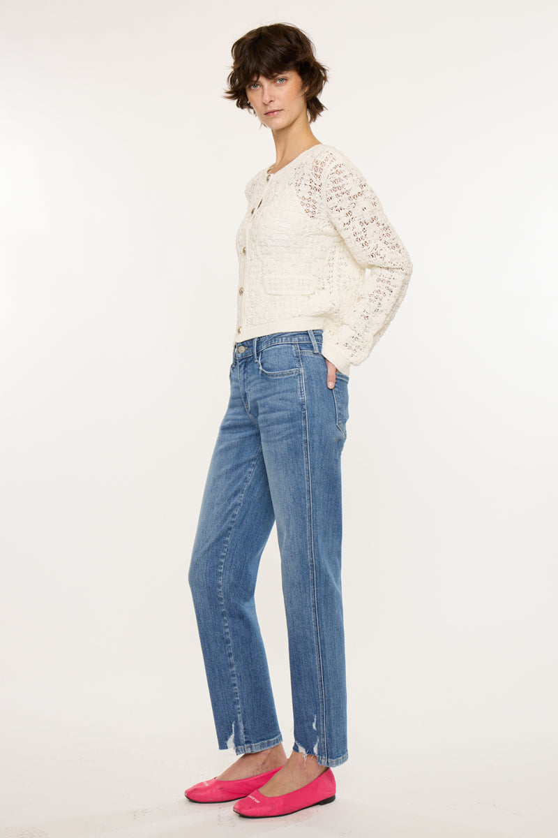 Ivorie Essentials Mid Rise Crop Straight - Official Kancan USA
