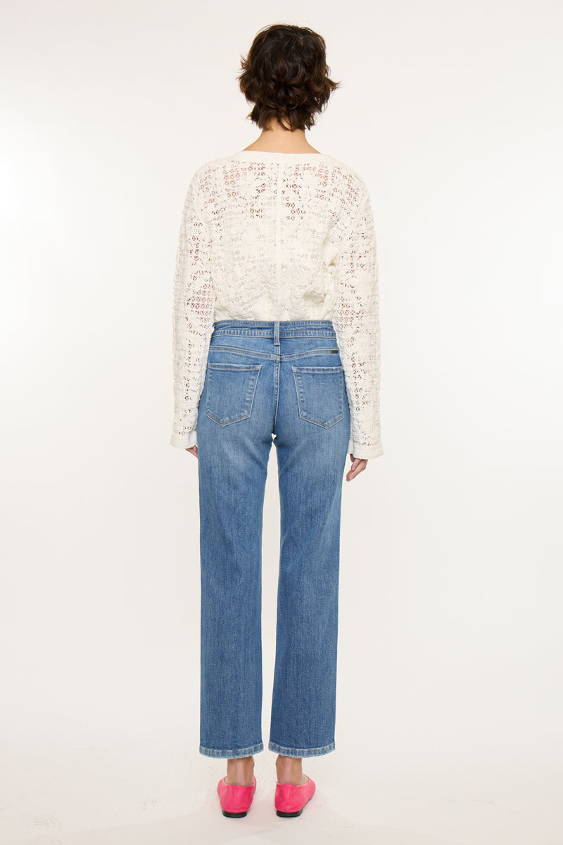 Ivorie Essentials Mid Rise Crop Straight - Official Kancan USA