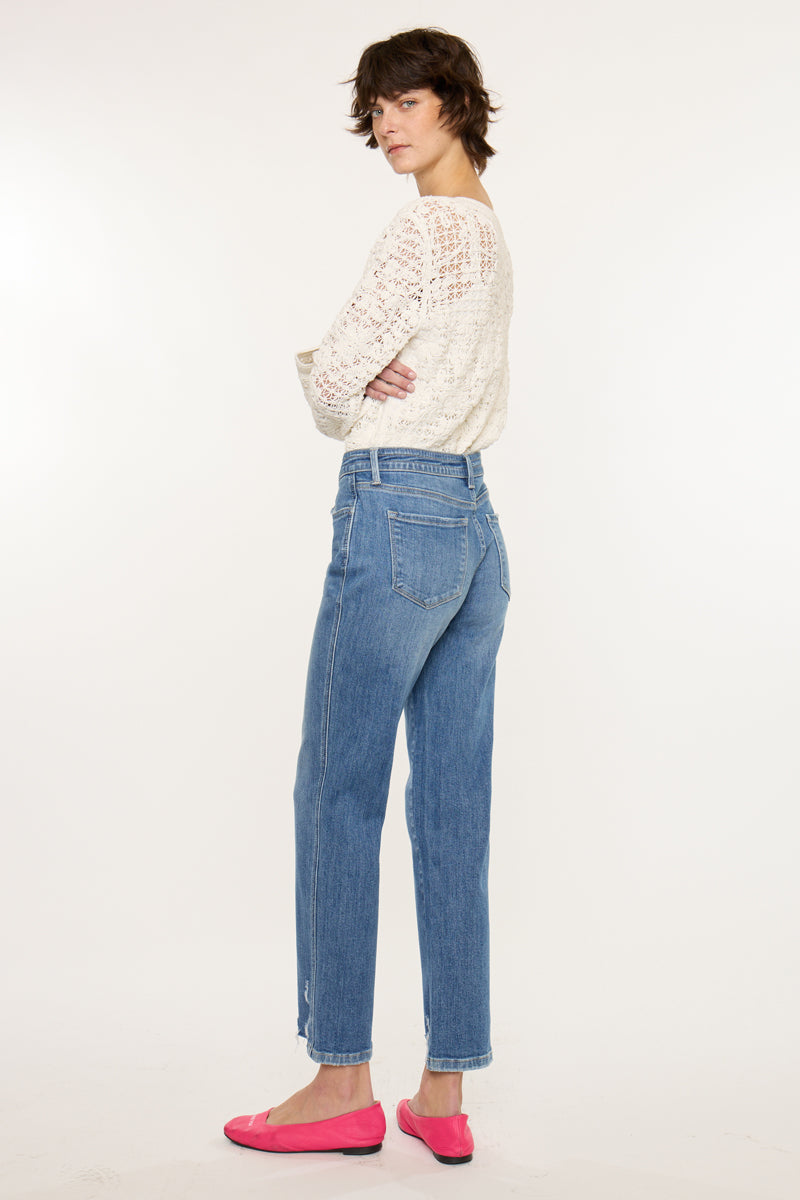Ivorie Essentials Mid Rise Crop Straight - Official Kancan USA
