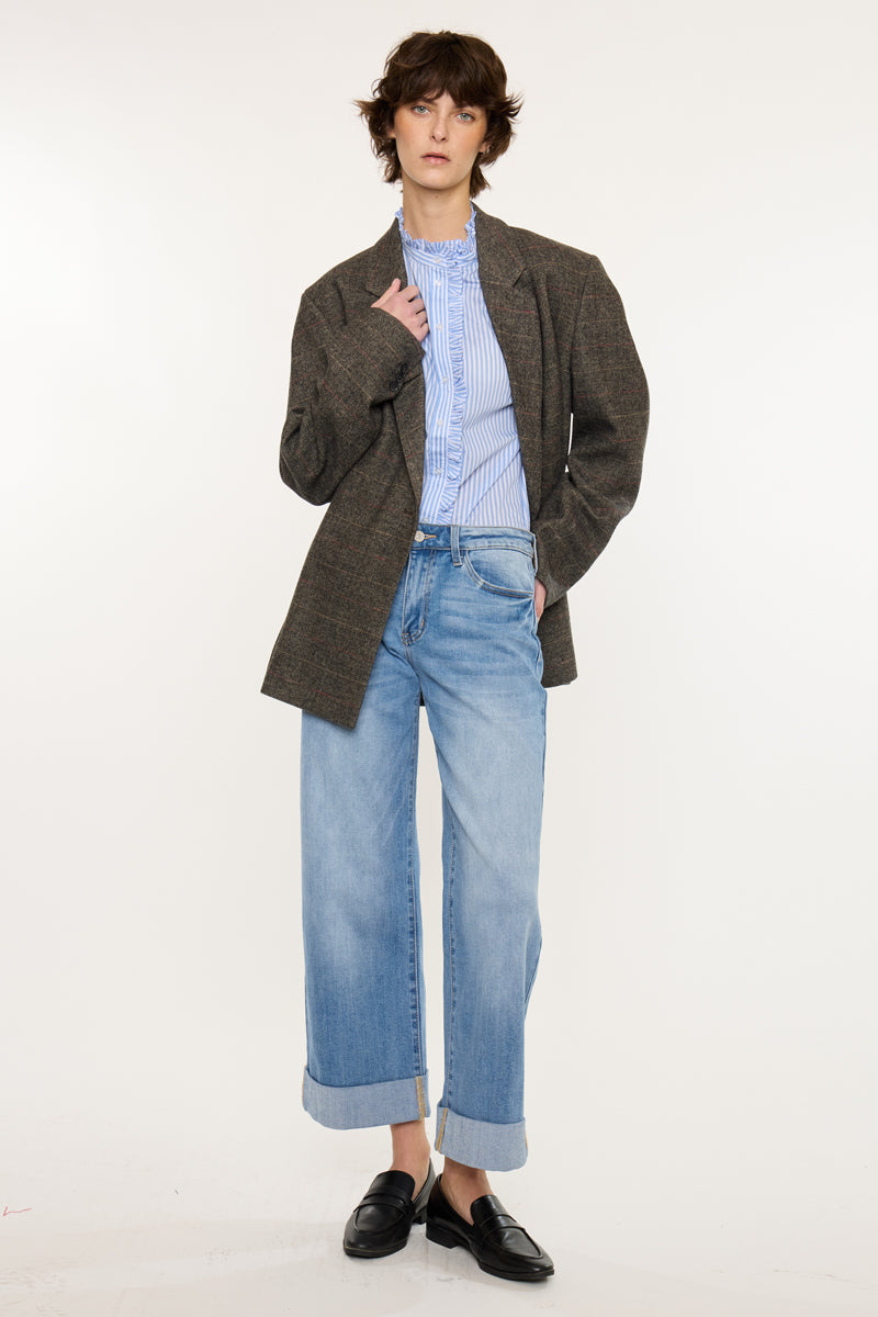 Angie Essentials Mid Rise Crop Wide - Official Kancan USA