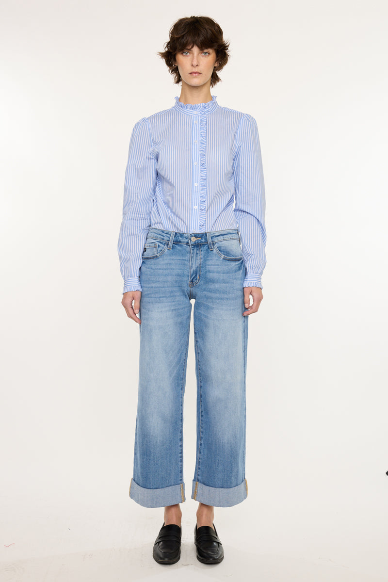 Angie Essentials Mid Rise Crop Wide - Official Kancan USA