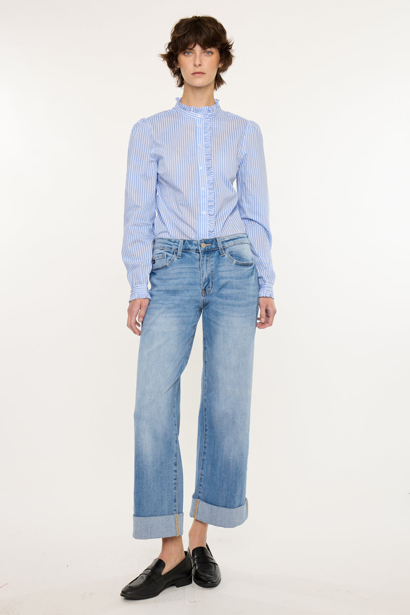 Angie Essentials Mid Rise Crop Wide - Official Kancan USA