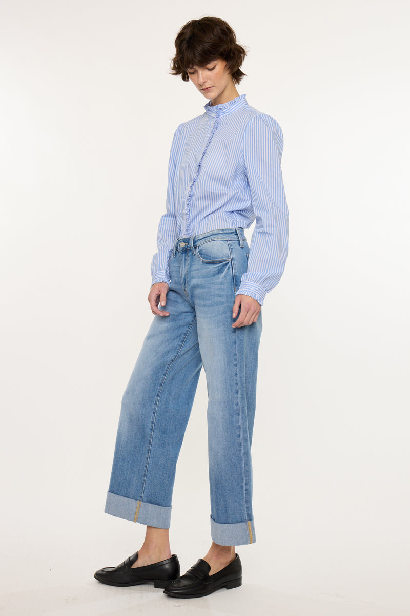 Angie Essentials Mid Rise Crop Wide - Official Kancan USA