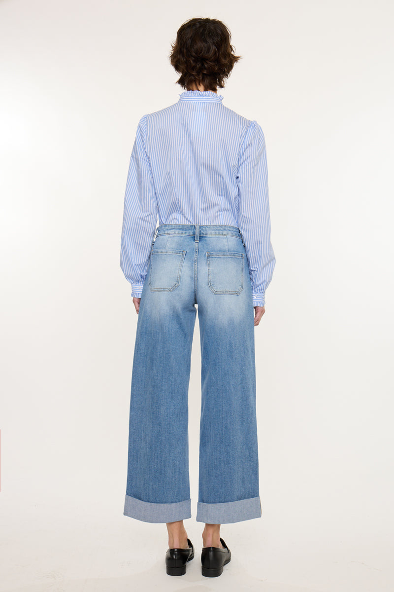 Angie Essentials Mid Rise Crop Wide - Official Kancan USA