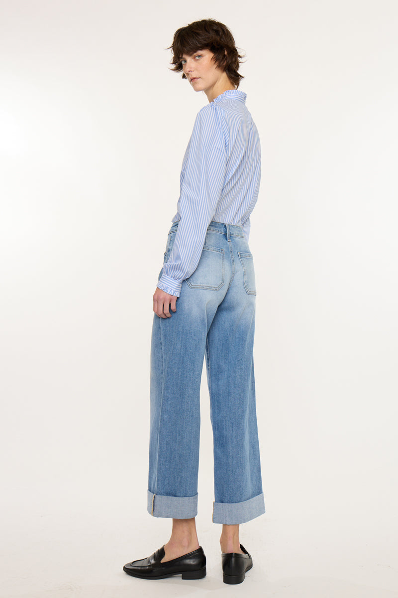 Angie Essentials Mid Rise Crop Wide - Official Kancan USA
