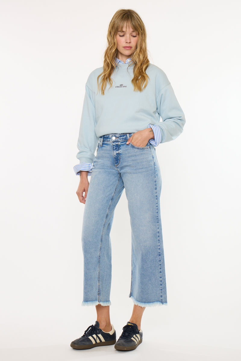 Essentials Mid Rise Crop Wide - Official Kancan USA