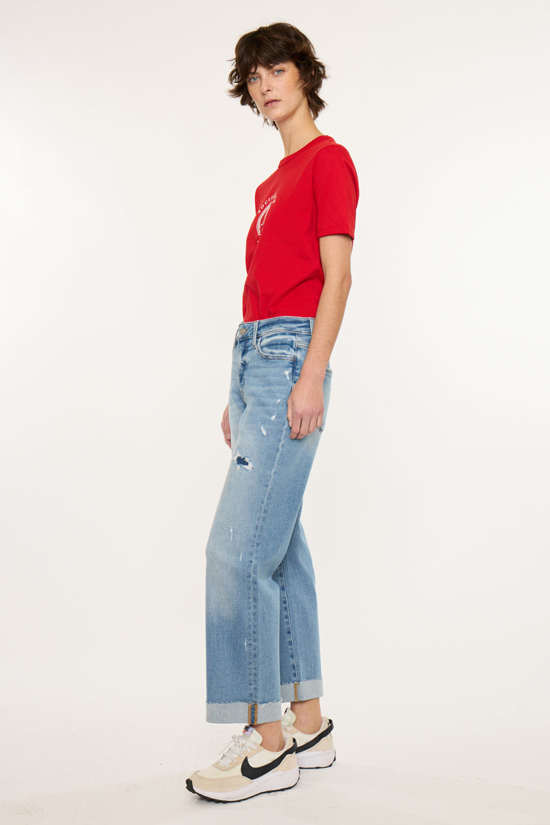 Rocio Essentials Mid Rise Crop Straight - Official Kancan USA