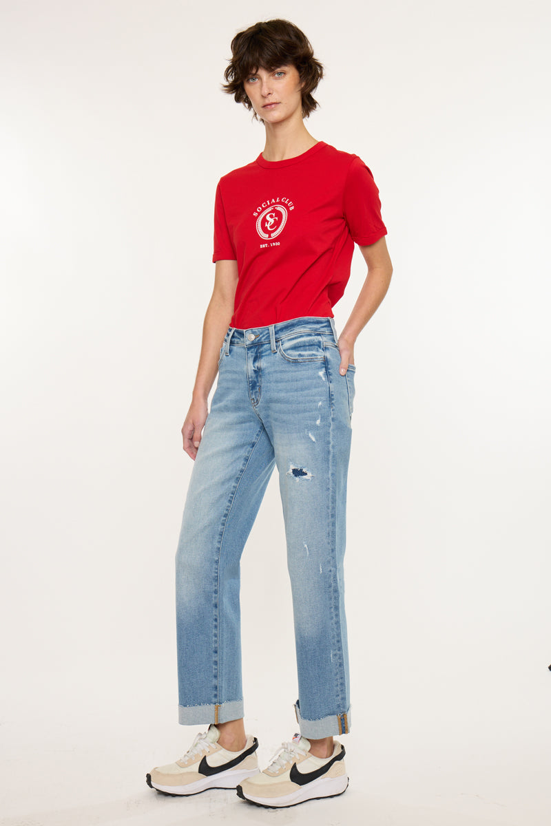Rocio Essentials Mid Rise Crop Straight - Official Kancan USA