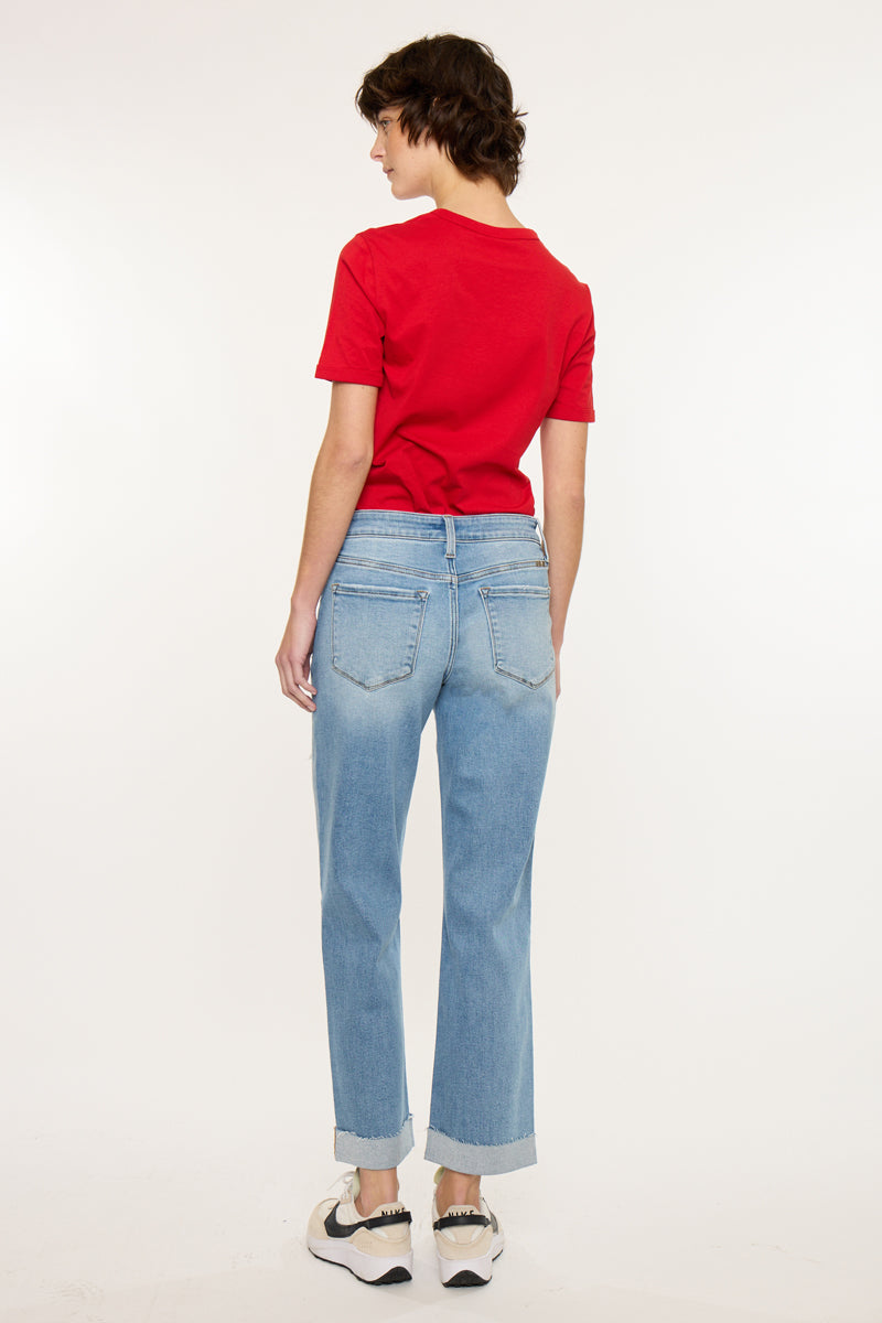 Rocio Essentials Mid Rise Crop Straight - Official Kancan USA