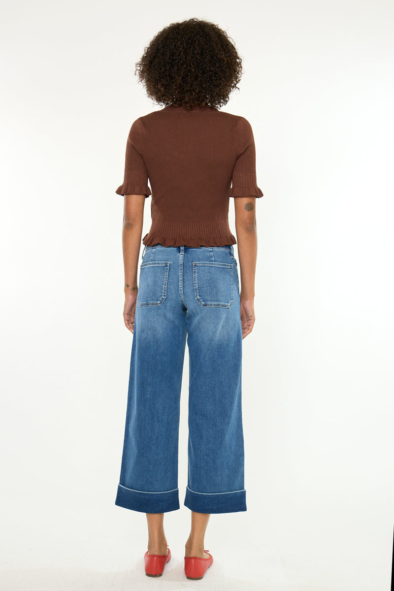 Fig Essentials Mid Rise Crop Wide - Official Kancan USA