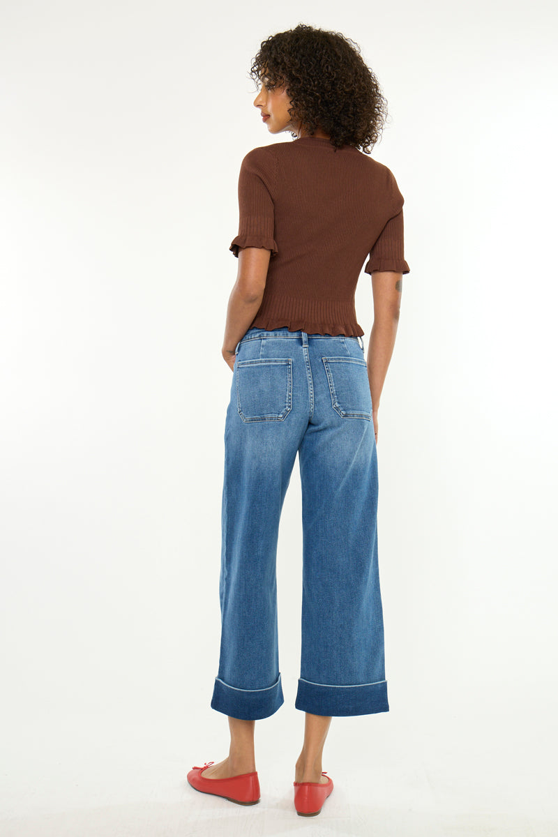 Fig Essentials Mid Rise Crop Wide - Official Kancan USA