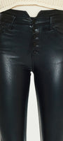 Janet High Rise Faux Leather Ankle Skinny Pants - Official Kancan USA