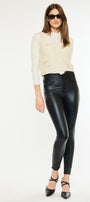 Janet High Rise Faux Leather Ankle Skinny Pants - Official Kancan USA