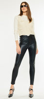 Janet High Rise Faux Leather Ankle Skinny Pants - Official Kancan USA