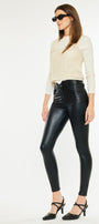 Janet High Rise Faux Leather Ankle Skinny Pants - Official Kancan USA