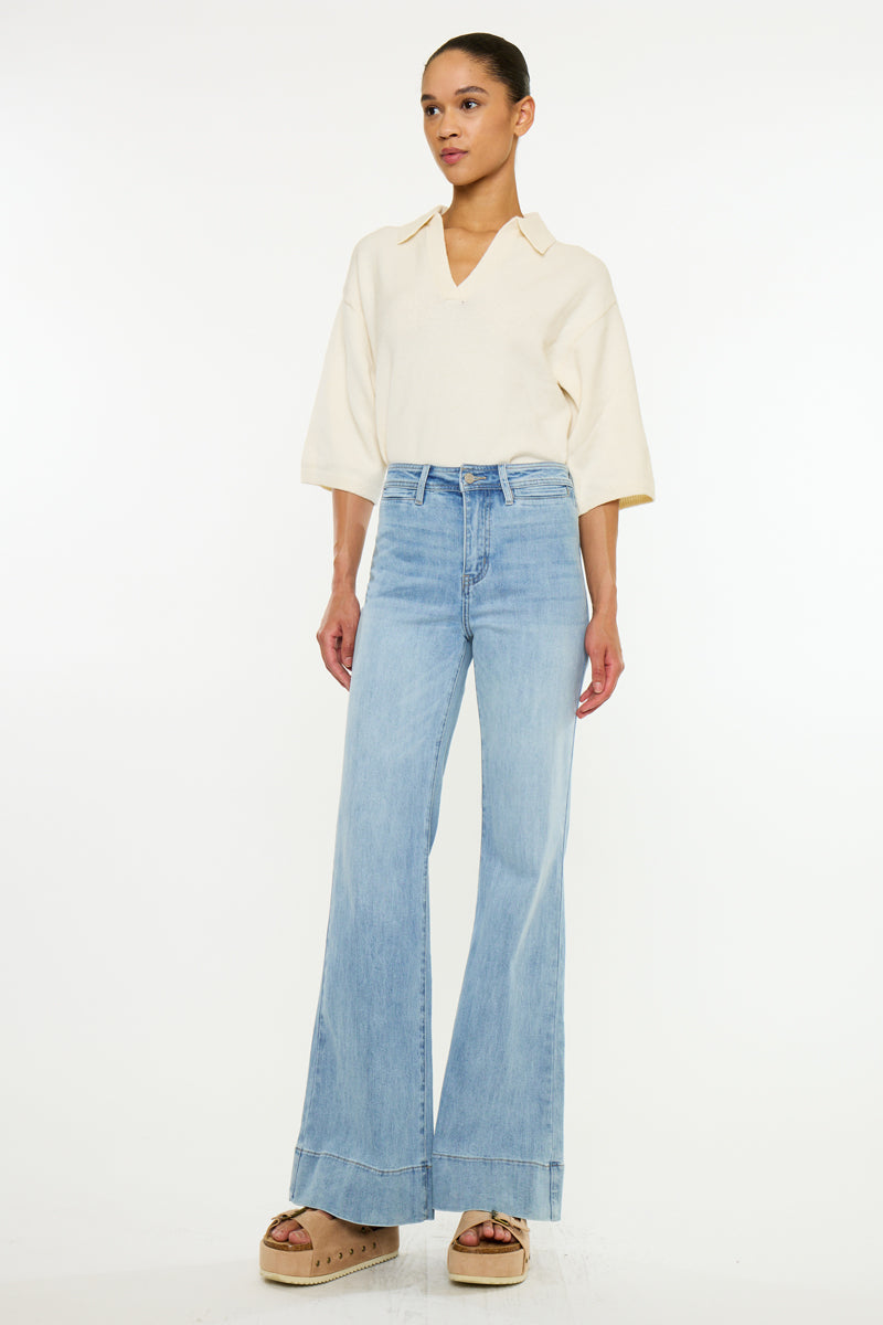 Idris Essentials High Rise Wide Flare