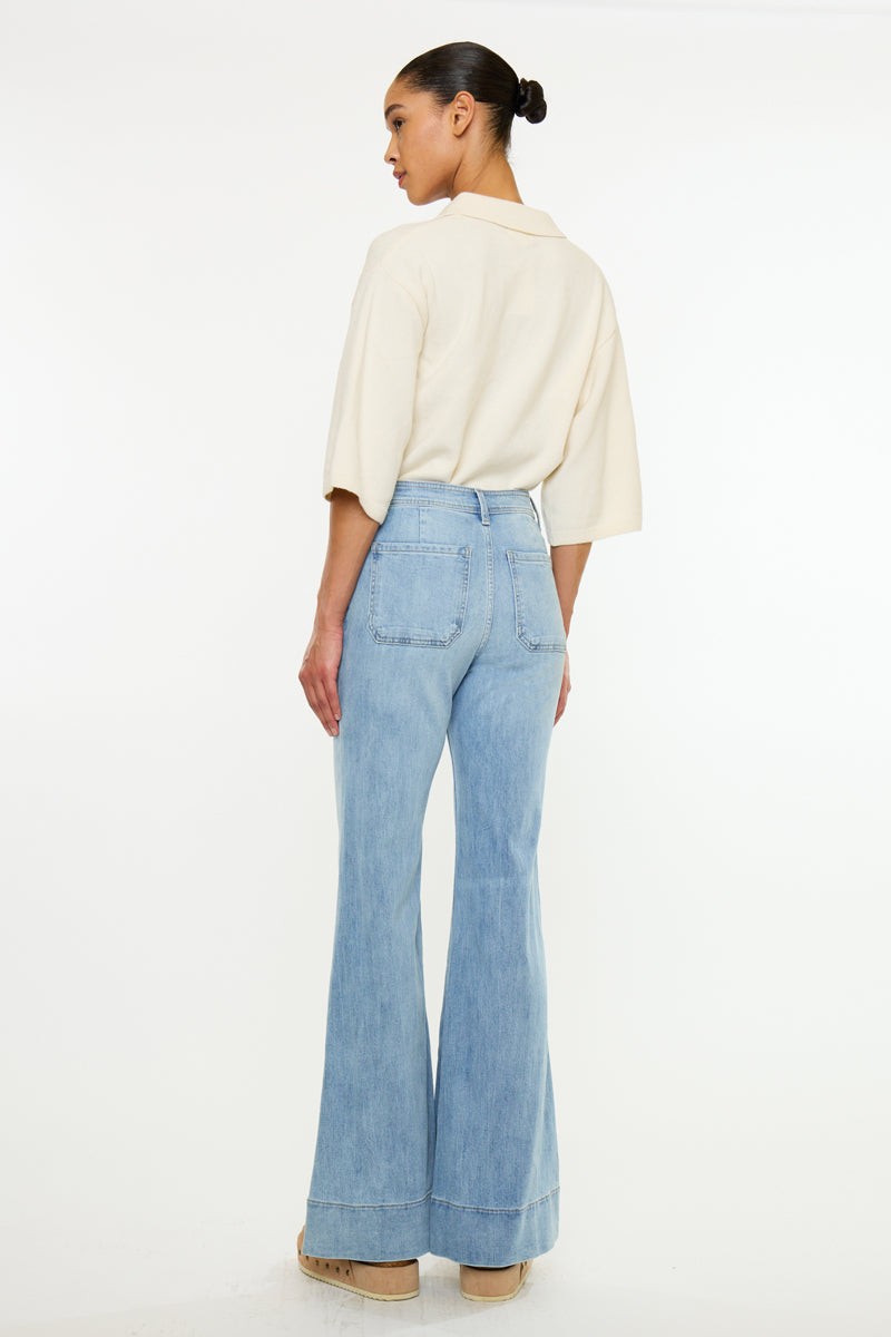 Idris Essentials High Rise Wide Flare