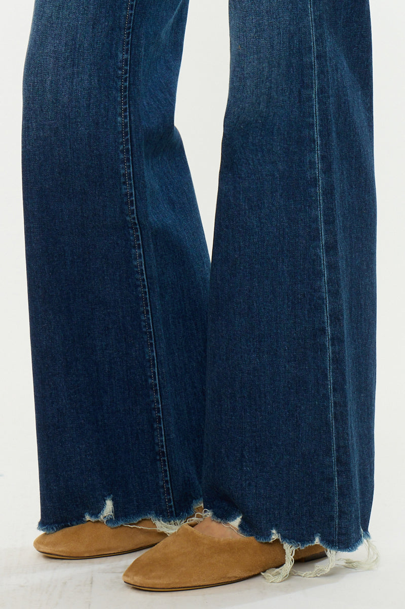 Pattie Essentials Mid Rise Wide Flare