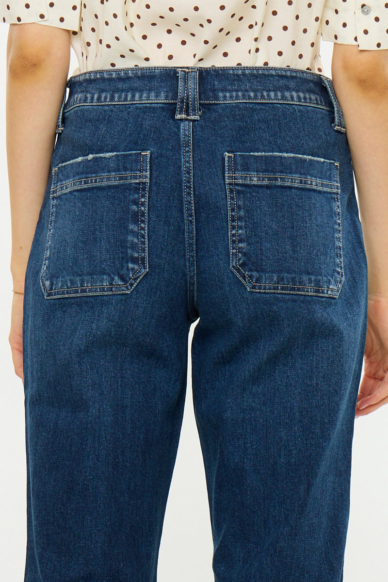 Pattie Essentials Mid Rise Wide Flare