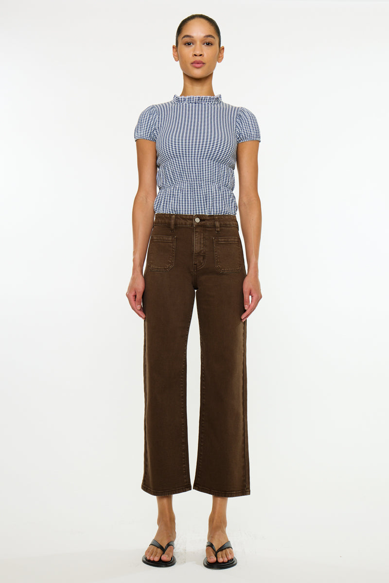 Kamille Essentials High Rise Crop Slim Wide