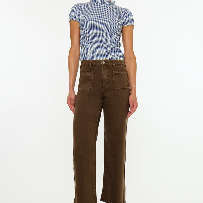 Kamille Essentials High Rise Crop Slim Wide