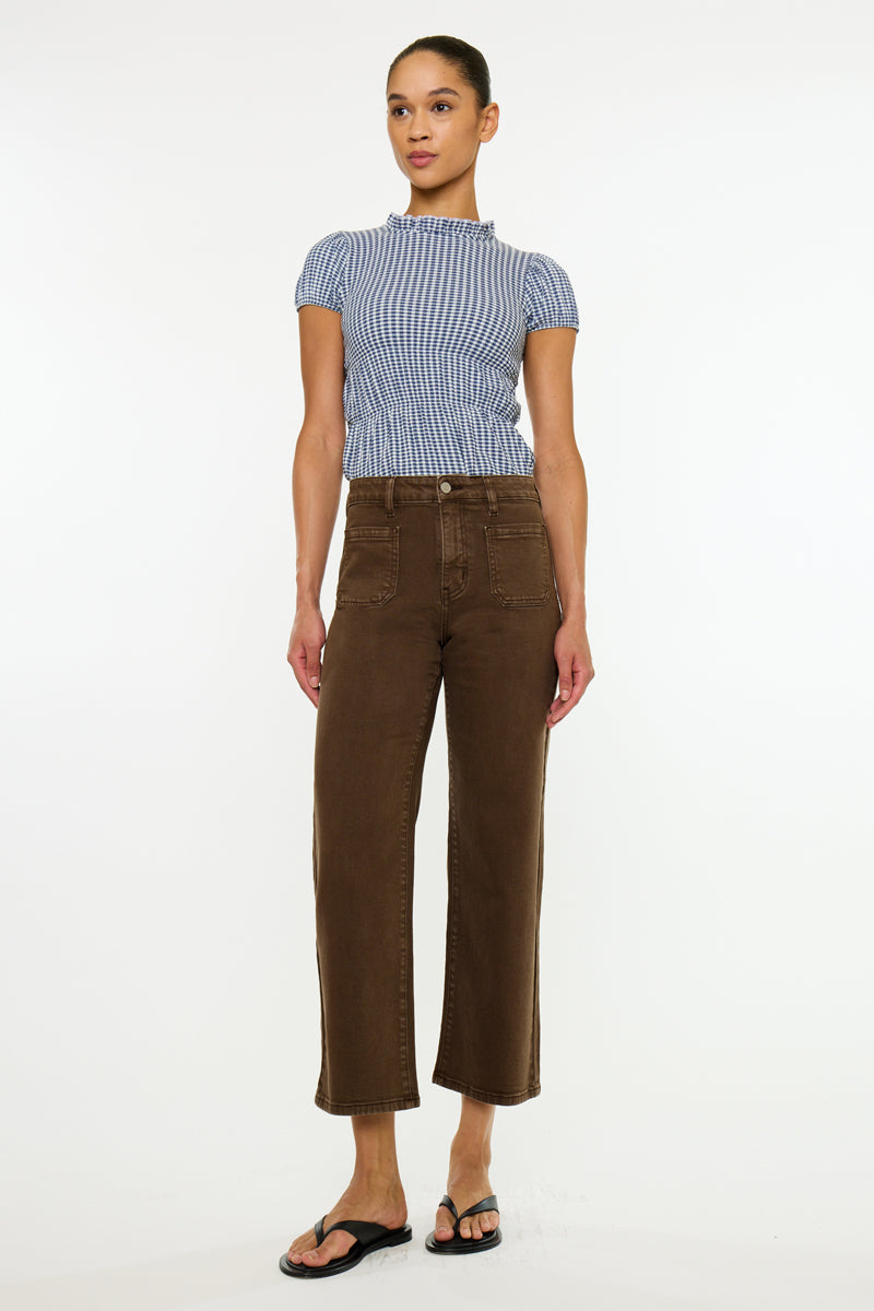 Kamille Essentials High Rise Crop Slim Wide