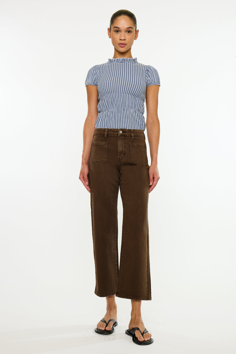 Kamille Essentials High Rise Crop Slim Wide