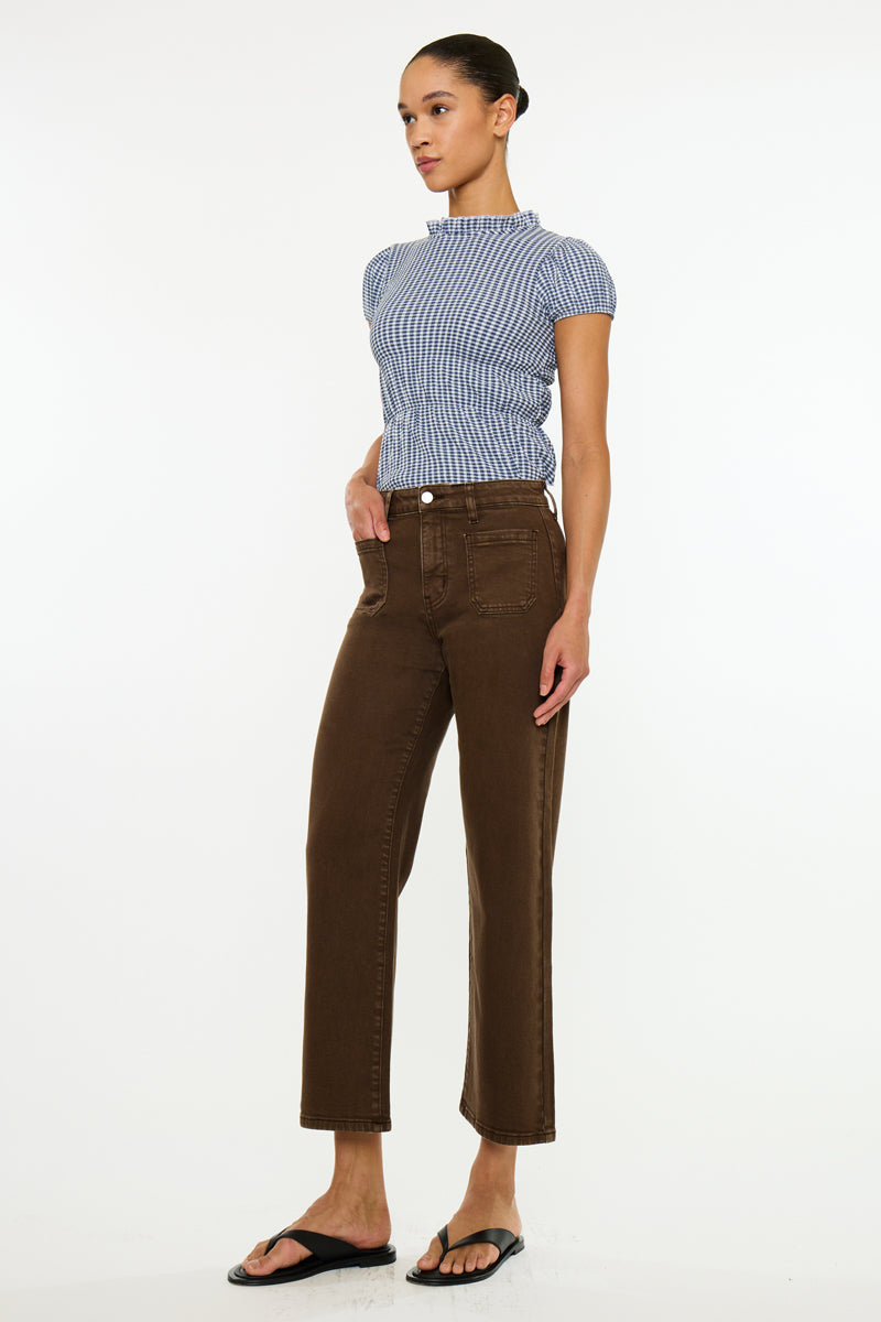 Kamille Essentials High Rise Crop Slim Wide