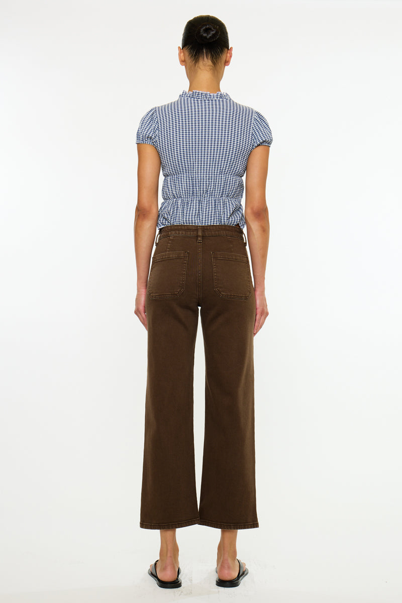 Kamille Essentials High Rise Crop Slim Wide