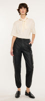 Rooney Ultra High Rise Faux Leather Joggers - Official Kancan USA