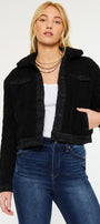 Monet Cropped Sherpa Jacket - Official Kancan USA
