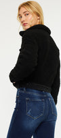 Monet Cropped Sherpa Jacket - Official Kancan USA