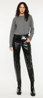 Josephine Faux Leather Mom Fit Pants - Official Kancan USA
