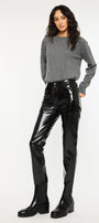 Josephine Faux Leather Mom Fit Pants - Official Kancan USA