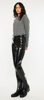 Josephine Faux Leather Mom Fit Pants - Official Kancan USA