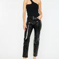 Josephine Faux Leather Mom Fit Pants - Official Kancan USA
