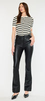 Joan High Rise Faux Leather Bootcut Pants - Official Kancan USA