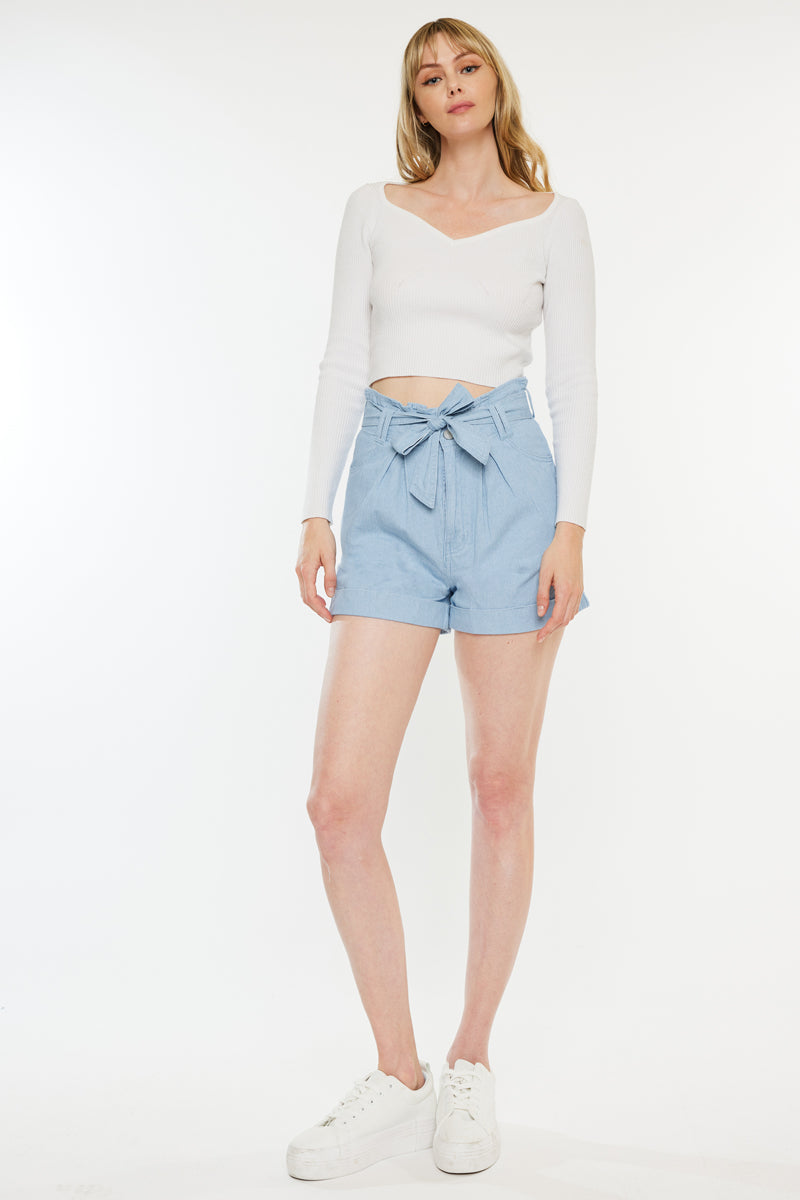 Dove Ultra High Rise Paperbag Shorts - Official Kancan USA
