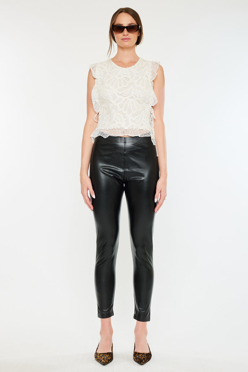 Widow Ultra High Rise Faux Leather Jeggings - Official Kancan USA