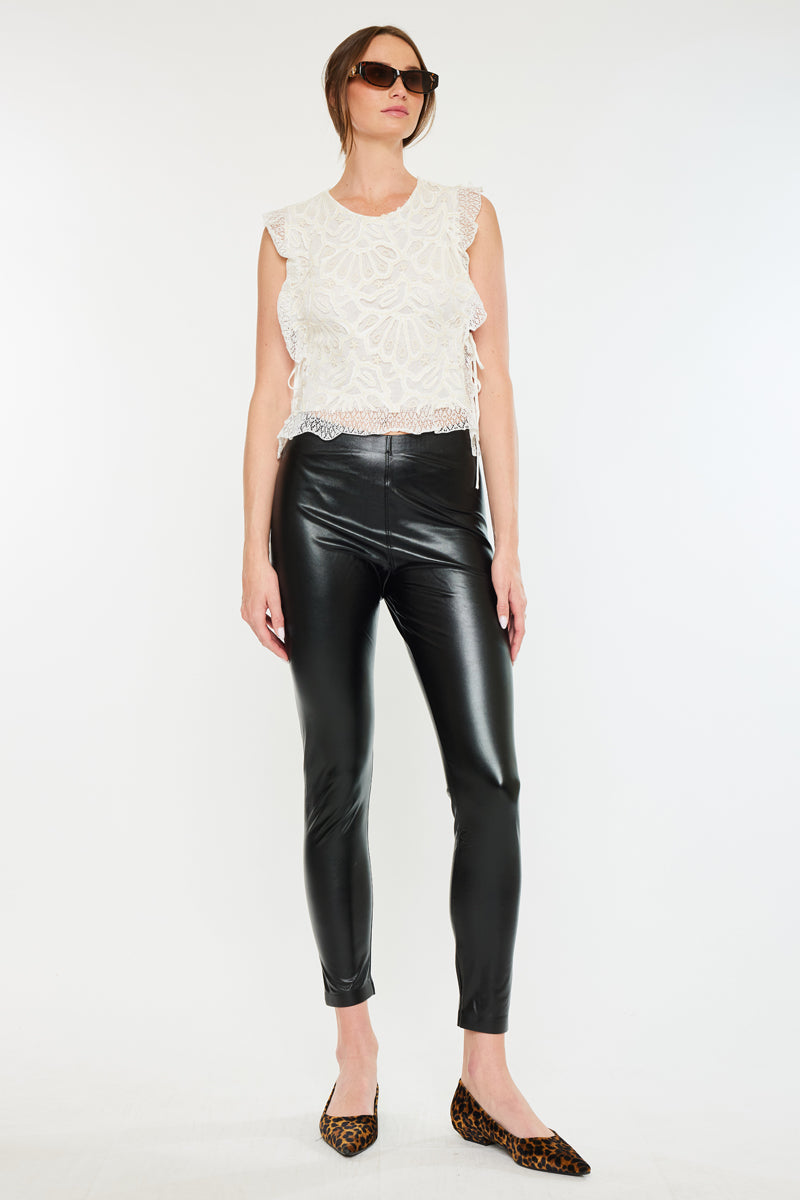 Widow Ultra High Rise Faux Leather Jeggings - Official Kancan USA