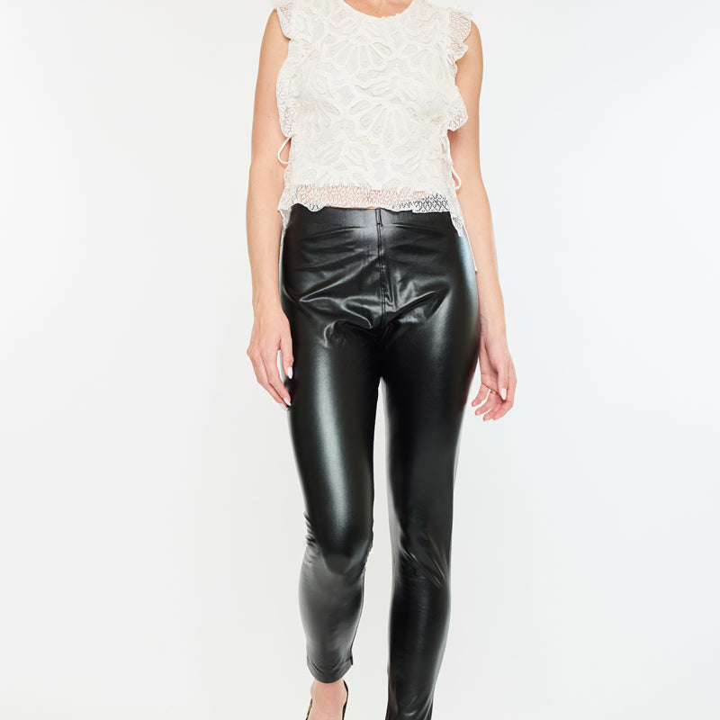 Widow Ultra High Rise Faux Leather Jeggings - Official Kancan USA