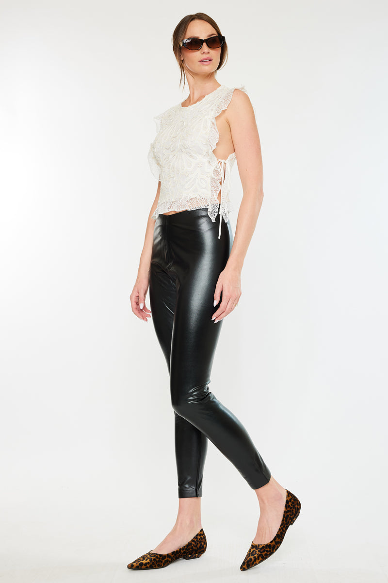 Widow Ultra High Rise Faux Leather Jeggings - Official Kancan USA
