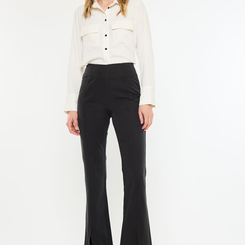 Brenda Ultra High Rise Flare Satin Pants - Official Kancan USA