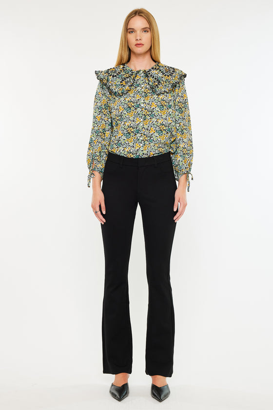 Ally Mid Rise Ponte Bootcut Pants - Official Kancan USA