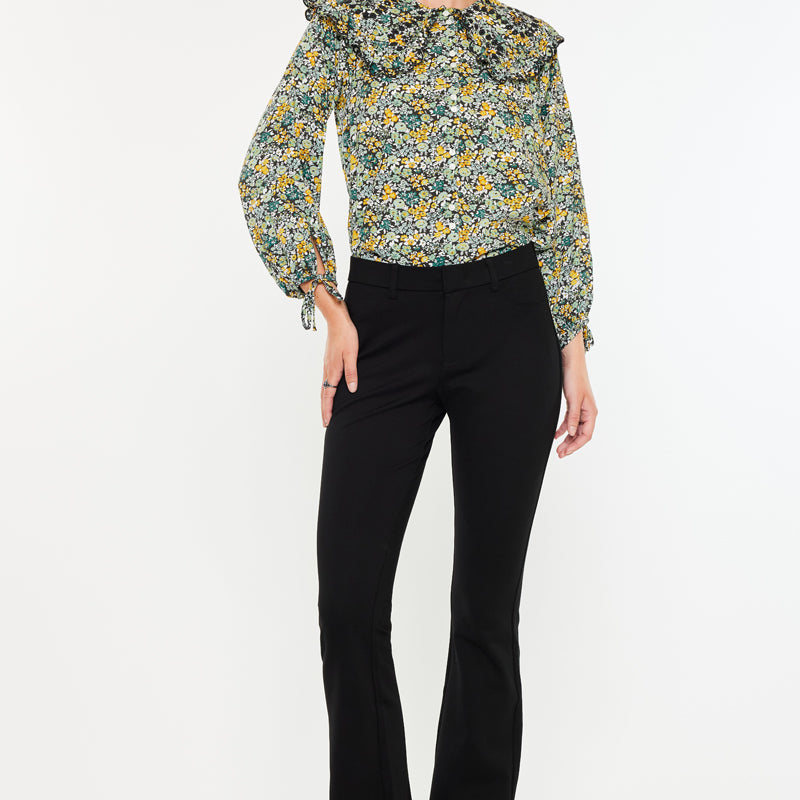 Ally Mid Rise Ponte Bootcut Pants - Official Kancan USA