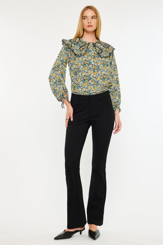 Ally Mid Rise Ponte Bootcut Pants - Official Kancan USA