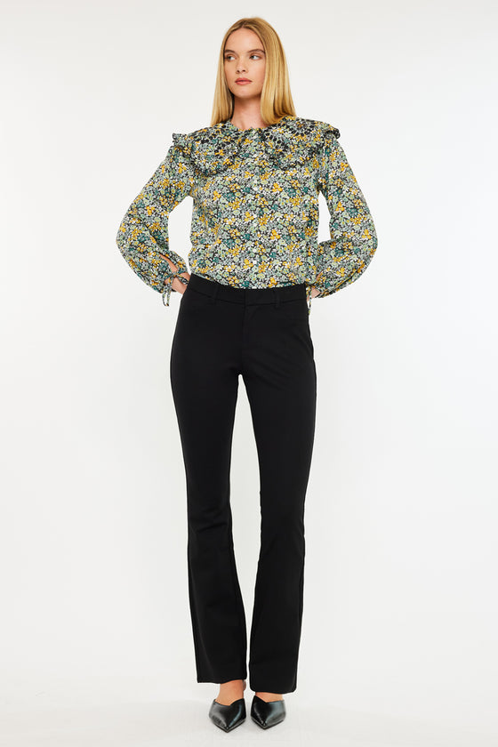 Ally Mid Rise Ponte Bootcut Pants - Official Kancan USA